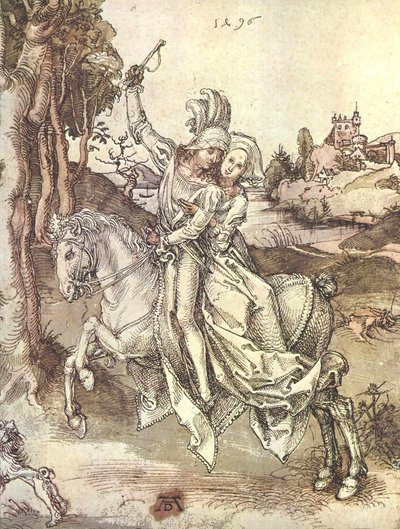 Young Couple on Horseback by Albrecht Dürer